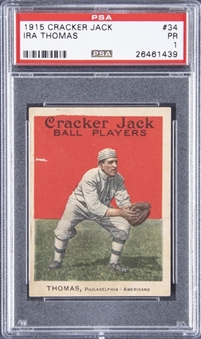 1915 Cracker Jack #34 Ira Thomas - PSA PR 1